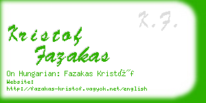 kristof fazakas business card